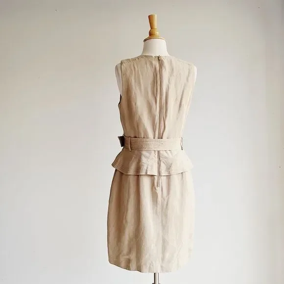 BANANA REPUBLIC | Linen Blend Peplum Utility Dress | Multiple Sizes - Picture 12 of 14